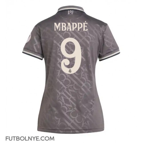 Camiseta Real Madrid Kylian Mbappe #9 Tercera Equipación para mujer 2024-25 manga corta